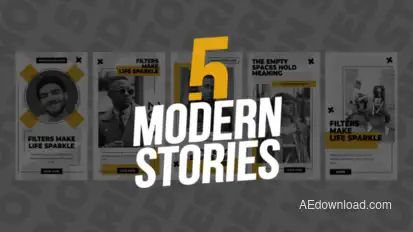5 Modern Stories Product Promo template preview