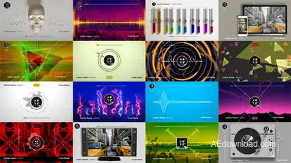50 Audio Spectrum Music Visualizers Elements template preview