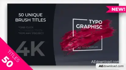 50 Brush Titles Pack Titles template preview