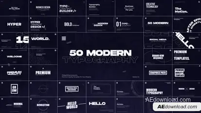 50 Modern Titles Titles template preview