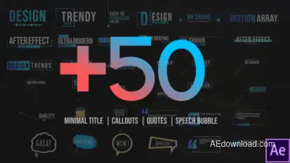 +50 Motion Titles Pack Titles template preview