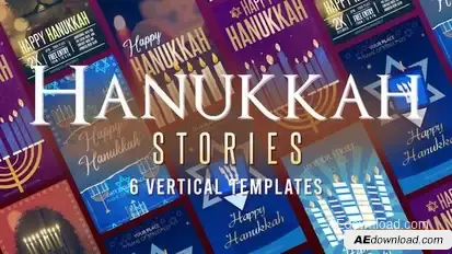6 Hanukkah Stories Openers template preview