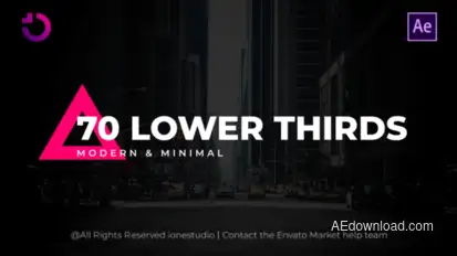 70 Lower Thirds Elements template preview