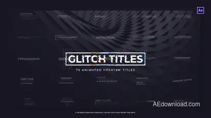 75 Modern Glitch Titles Titles template preview