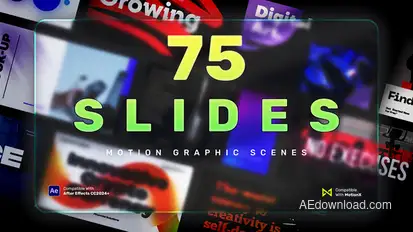 75 Slide Scenes | After Effects broadcast-packages template preview