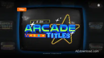 8-bit Arcade Titles Titles template preview