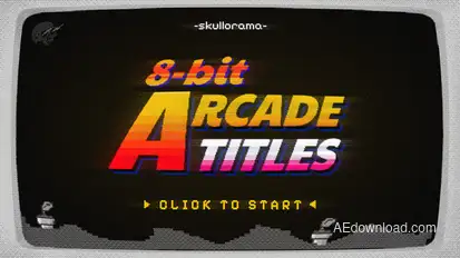 8-bit Arcade Titles Titles template preview