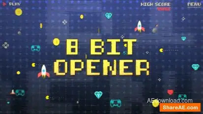 8 Bit Old Game Opener Openers template preview