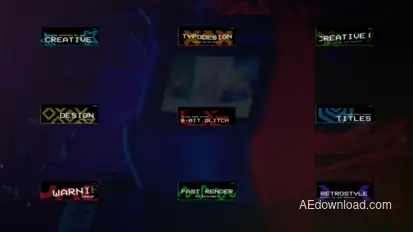 8-Bit Titles Titles template preview