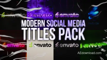 8 Modern Social Media Titles Pack Titles template preview