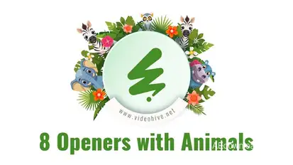 8 Opener with Cartoon Animals Openers template preview