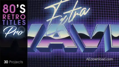 80's Retro Titles PRO Titles template preview