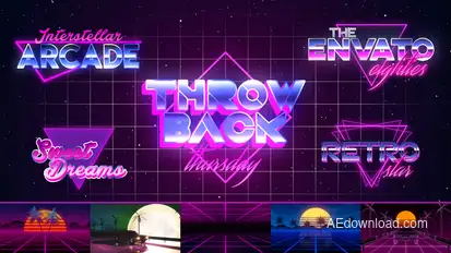 80's VHS Retro Title Pack Openers template preview