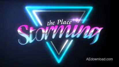 80S Blink Logo Intro Logo Stings template preview