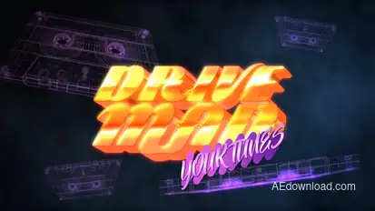 80S Casette Logo Intro Logo Stings template preview