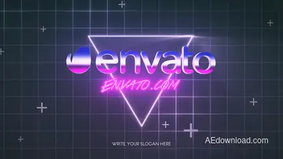 80s Retro Logo Reveal Logo Stings template preview
