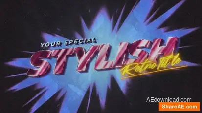 80s Retro Opener Title & Logo Openers template preview