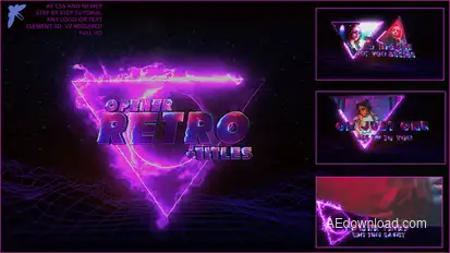 80s Retro Titles 3D Openers template preview