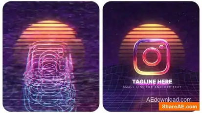 80s VHS Logo Reveal Logo Stings template preview