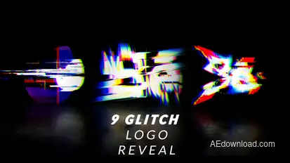 9 Glitch Logo Pack | bundle Logo Stings template preview
