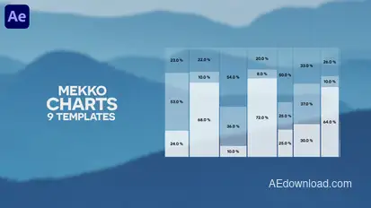 9 Mekko Charts | Infographics Pack Infographics template preview