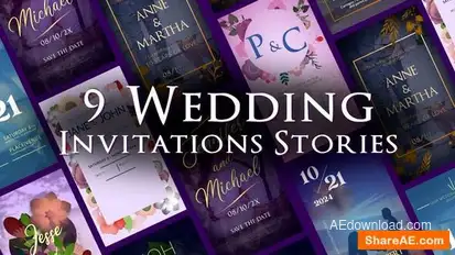 9 Wedding Stories For Social Media Openers template preview