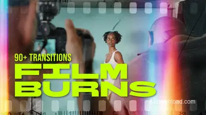 90 Transitions Film Burns Light Leaks broadcast-packages template preview