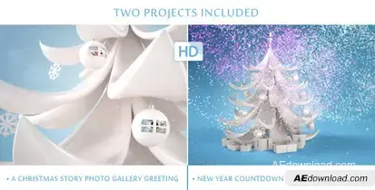 A Christmas Photo Gallery - New Year Countdown Video Displays template preview
