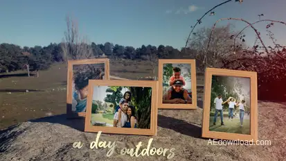 A day outdoors slideshow Openers template preview