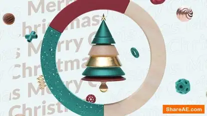 Abstract 3D Christmas Logo Logo Stings template preview