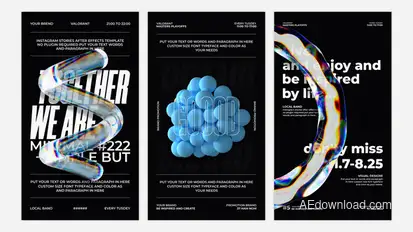 Abstract 3d Typography Elements template preview