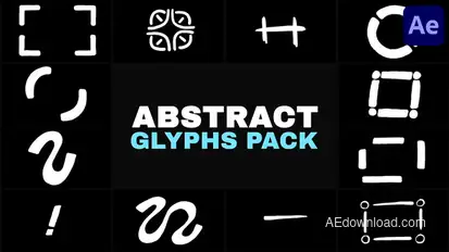 Abstract Animation Glyphs Pack | After Effects Elements template preview