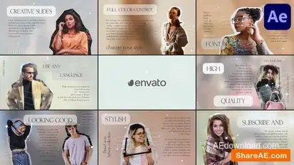 Abstract Blurry Slides for After Effects Openers template preview