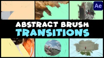 Abstract Brush Transitions | After Effects Elements template preview