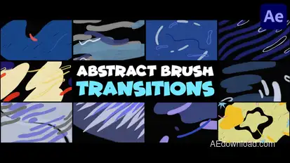 Abstract Brush Transitions | After Effects Elements template preview