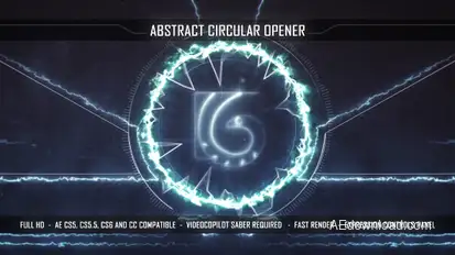 Abstract Circular Opener Logo Stings template preview