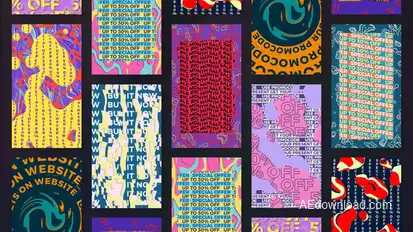 Abstract Colorful Stories Product Promo template preview