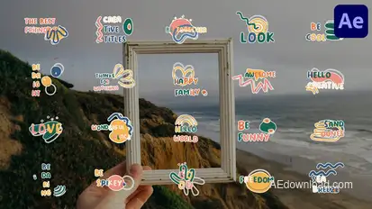 Abstract Colorful Titles for After Effects Titles template preview