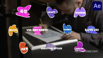 Abstract Creative Titles for After Effects Titles template preview