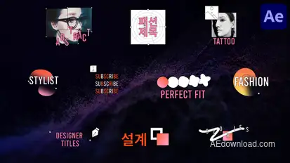 Abstract Designer Titles for After Effects Titles template preview