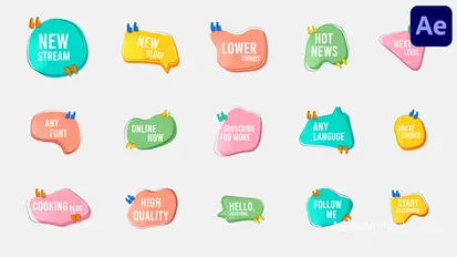 Abstract Forms Lower Thirds for After Effects Elements template preview