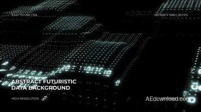 Abstract Futuristic Data Background Video Displays template preview