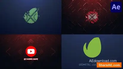 Abstract Geometric Logo Reveal for After Effects Logo Stings template preview
