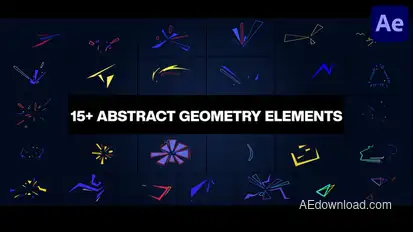 Abstract Geometry Elements for After Effects Elements template preview