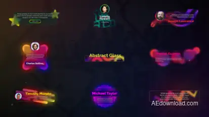 Abstract Glass Lower Thirds Elements template preview