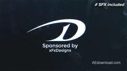 Abstract Glitch Logo Intro Logo Stings template preview