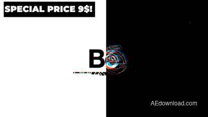 Abstract Glitch Logo Reveal Logo Stings template preview