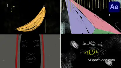 Abstract Grunge Looped Backgrounds | After Effects Elements template preview