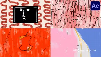 Abstract Grunge Looped Backgrounds | After Effects Elements template preview