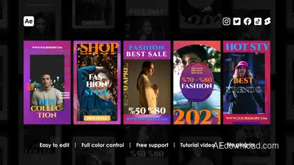 Abstract Instagram Reels Product Promo template preview